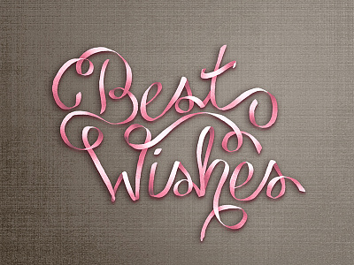 Best Wishes hand drawn typography