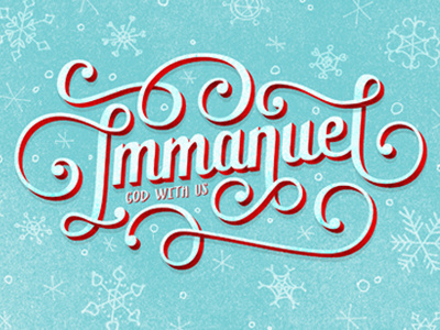 Immanuel Christmas Card christmas greeting card hand lettering typography
