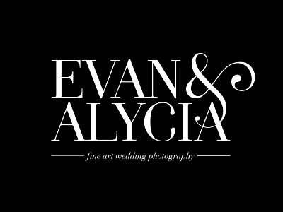Evan & Alycia Photography Logo ampersand clean logo typography