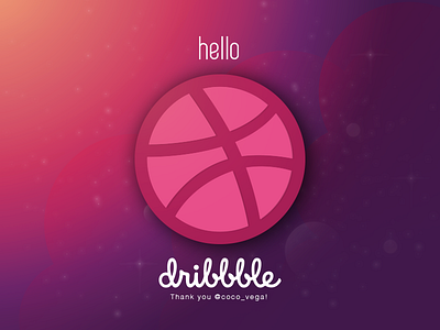 Hello Dribbble art debut design dribbble first illustrator shot vector