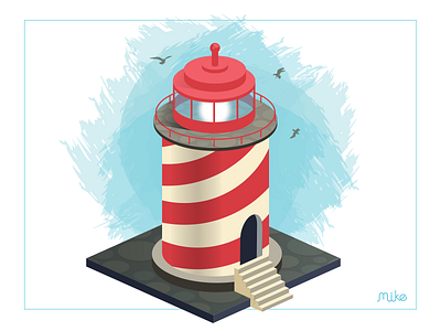 Vector Lighthouse art illustration illustrator isometric vector