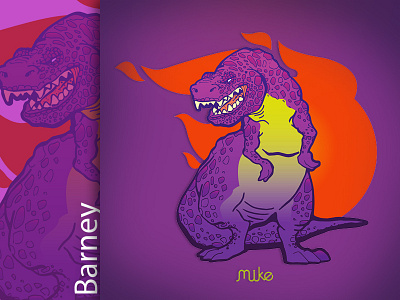 Barney Dribbble art barney illustration vector