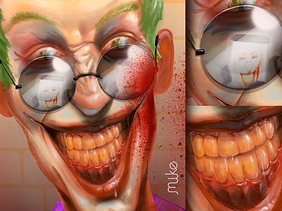"Shameless selfie" Joker fanart art digital fan illustration joker painting