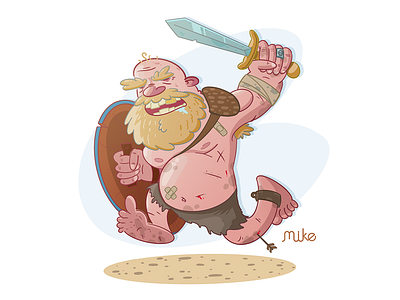 Gladiator Dribbble art character characterdesign children design digital digitalart fun gladiator illustration illustrator painting vector