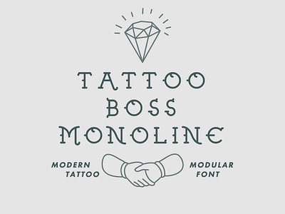 Tattoo Boss Monoline font font design font designer fonts merch design tattoo flash tattoo font traditional tattoo traditional tattoo flash type design typeface designer typefaces