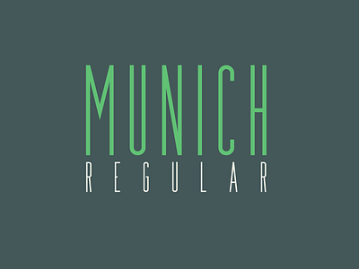 Munich Regular brand and identity brand identity branding branding design design film and television font font design font designer fonts logo type design typeface designer typefaces