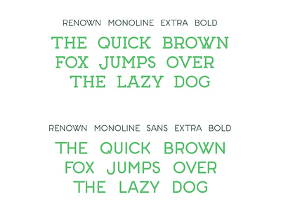 Renown Monoline Extra Bold branding design font font design font designer fonts illustration logo type design typeface designer typefaces