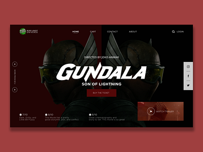 Gundala Putra Petir adobexd concept dailywebdesign desain design dribbble indonesia typography ui user experience user interface ux web web design website