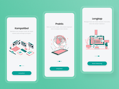 Mobile App Onboarding Screens app app design clean clean design desain design dribbble mobile app mobile ui onboarding onboarding screen typography ui ui design user experience user interface ux