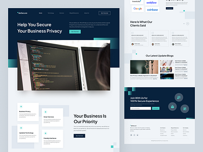 deSecure - B2B Landing Page b2b b2b landing page b2b ui branding business landing page business ui clean design desain design landing page typography ui uiux user interface ux