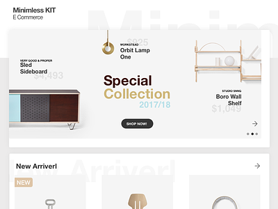 Minimless Kit clean ecommerce free kit minimal modern site ui ux
