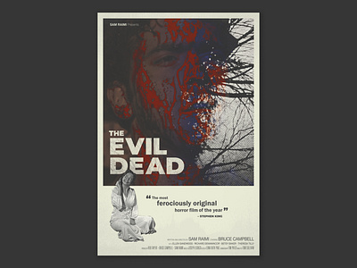Evil Dead ash williams design art evil dead film poster graphic design horror art horror design horror film horror movie layout poster design