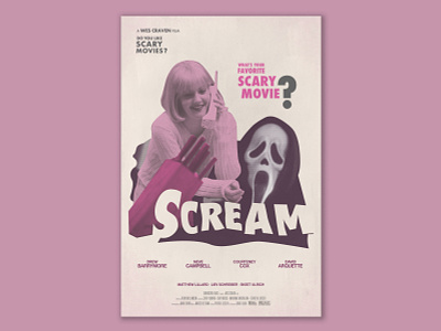 Scream design art film poster ghostface graphic design horror film horror movie horror poster layout poster poster design scream