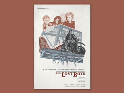 The Lost Boys design art film poster graphic design horror film horror movie horror poster layout poster poster design the lost boys vampires