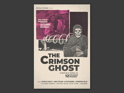 The Crimson Ghost crimson ghost design art film poster graphic design horror film horror movie horror poster layout misfits poster poster design