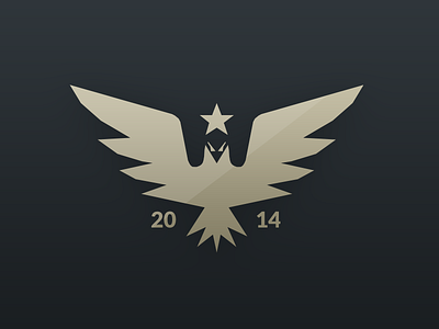 MiniManager - Logomark dark eagle football gold logo