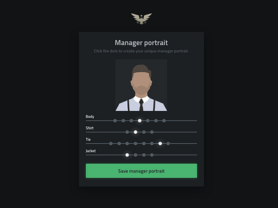 MiniManager - Manager Portrait dark fantasy football football illustration