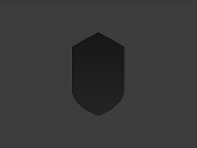 Secret Project dark grey logo shape shield