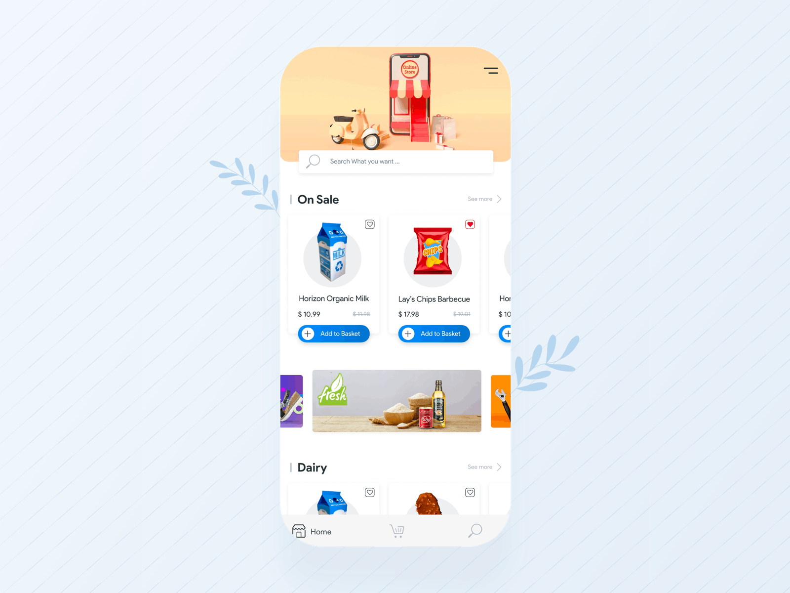 Add to Basket Animation android animation app app design branding business buy clean dailyuichallenge design gif interface ios mobile mobile app product shop store ui