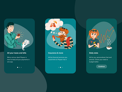 Illustrated Onboarding Screens