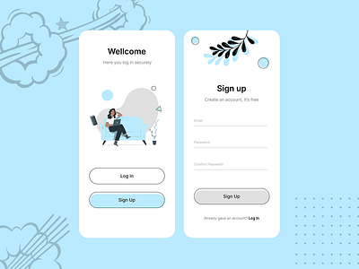 SignUp animation illustrator ae ps design design gráfico 😁 graphic design illustration photoshop ps ui