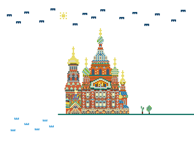 Pixelart — Church 8 bit church petersburg pixel pixel art pixelart russia