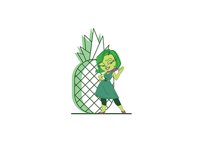 Inside Out Disgust ananas cartoon character disgust icon inside out movie