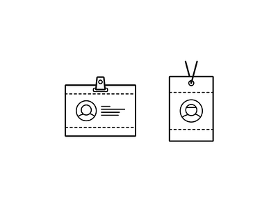 Hello, my name is ... black and white icons illustration simple