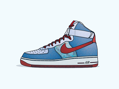 Dance Dance Dance air air force classic flat hight illustration nike shoes sneakers spring trainers vector