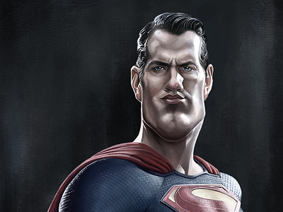 My favorite Superman caricature digital art digital painting henry cavill man of steel photoshop art realistic super hero superhero superman