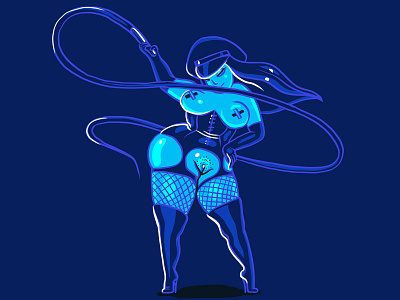Kink #19 bdsm cartoon cute erotic flogging girls horn horny illustration kink kinky neon nude nudes whip whipping