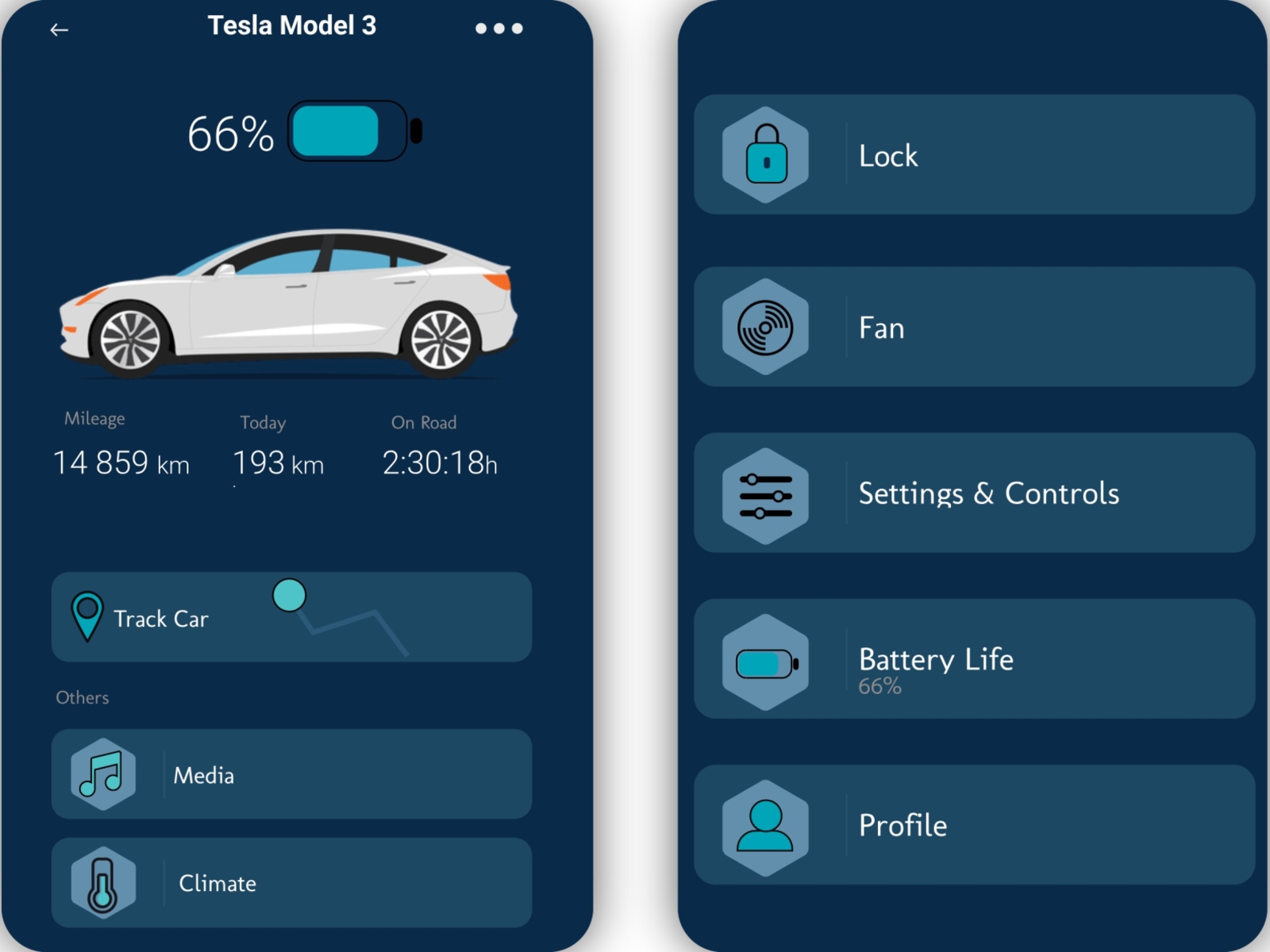 concept of tesla app by akash alamanda on dribbble concept of tesla app by akash alamanda