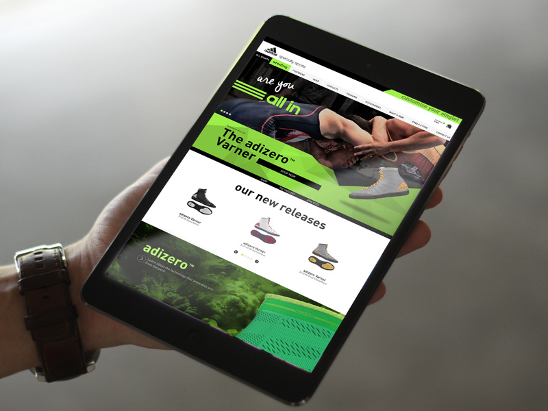 Adidas Wrestling Website e-commerce web sports website