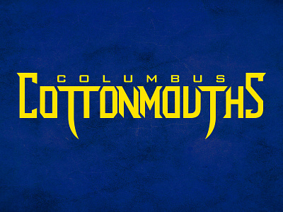 columbus cottonmouths lockup hockey logo sports type