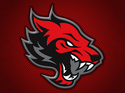 Conrad RedWolves high school logo sports wolves