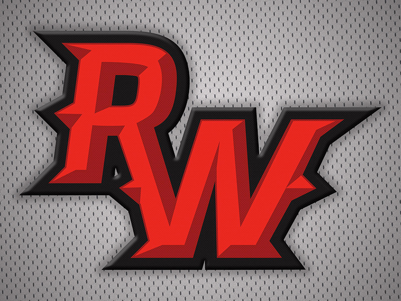 RW mark sports athletics logo monogram
