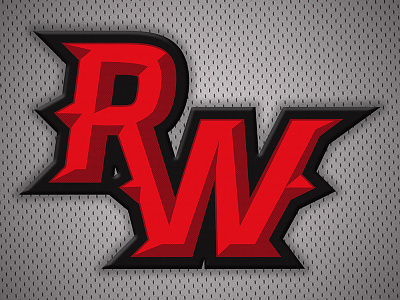 RW mark athletics logo monogram sports