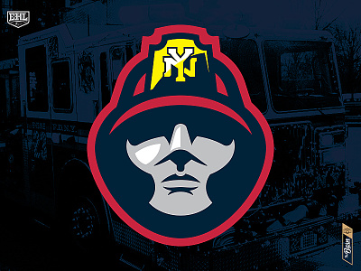 New York Responders - Primary branding branding design firefighters first responders hockey logo new york sports sports branding