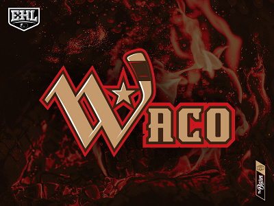 Waco Barn Burners- secondary barn burner branding branding design hockey logo sports sports branding