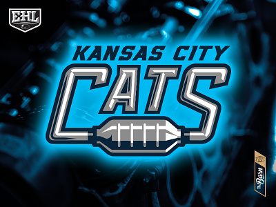 Kansas City Cats - Text Design branding branding design hockey logo sports sports branding