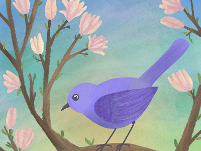 Springtime Bird bird bird illustration childrens book childrens illustration digital art drawing illustration