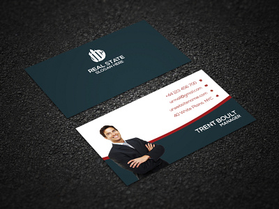 REAL ESTATE BUSINESS CARD cmyk colorful design illustrator mnimalist modest real estate simplistic