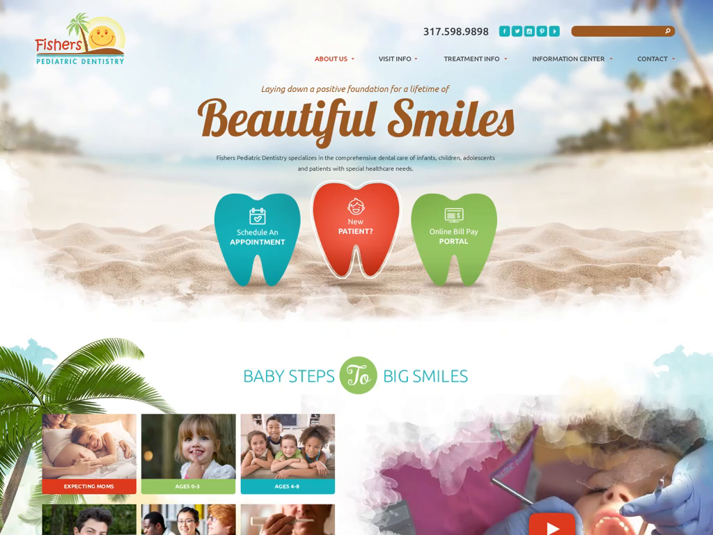 Fishers Pediatric Dentistry by Mojo Media Labs on Dribbble