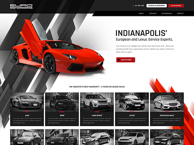 Euro MotorWorks branding creative design designer ui ux web web design web graphic webdesign website website concept website design websites