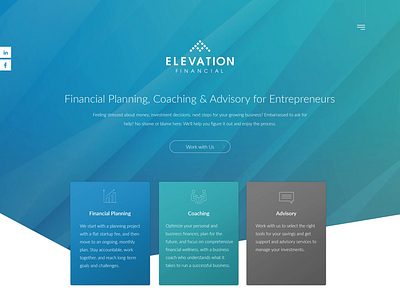 Elevation Financial branding creative designer financial financial services marketing ui ui ux uiux ux uxdesign web web design webdesign website website design