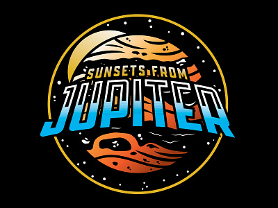 Sunsets From Jupiter band band logo band merch branding design design art graphic graphicdesign illustration logo vector