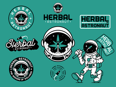 Herbal Astronaut Branding branding design graphic graphicdesign illustration logo typography vector