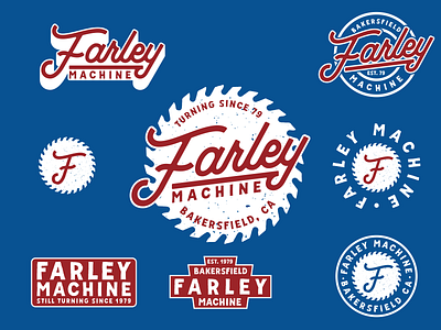 Farley Machine Branding branding design graphic graphicdesign illustration logo typography vector