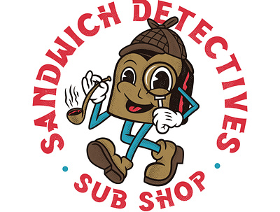Sandwich Detectives design graphic graphicdesign illustration logo typography vector