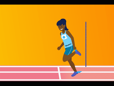 Running Girl get Goals by Yeye Vega on Dribbble